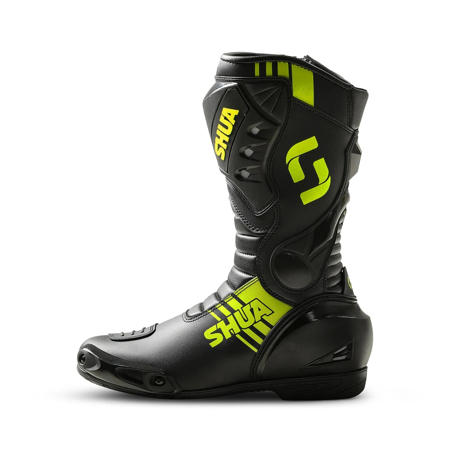 SHUA SUPER TECH STIVALI DI MOTO CORSA UOMO NERO GIALLO 
