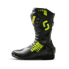 SHUA SUPER TECH STIVALI DI MOTO CORSA UOMO NERO GIALLO 