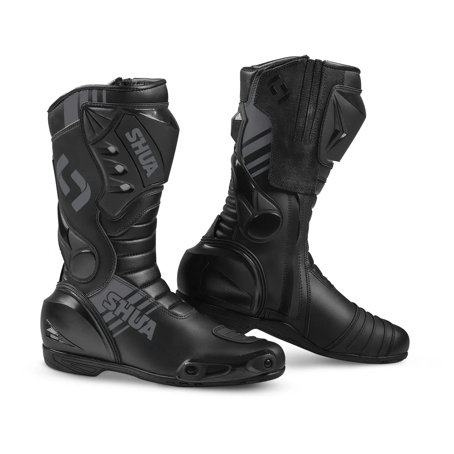 SHUA SUPER TECH STIVALI DI MOTO CORSA UOMO NERO 