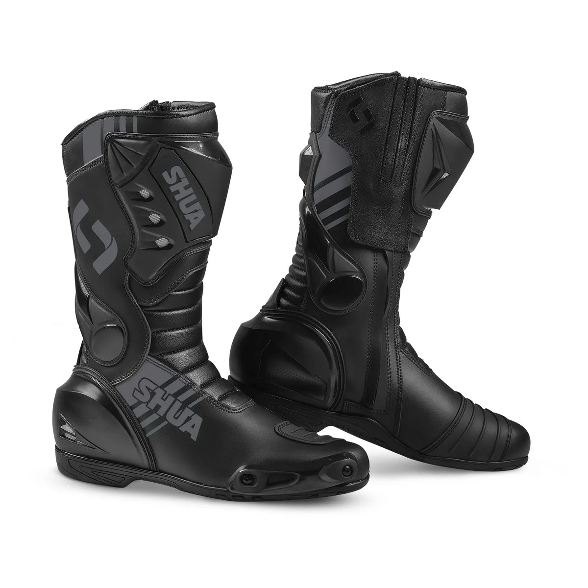 SHUA SUPER TECH STIVALI DI MOTO CORSA UOMO NERO 