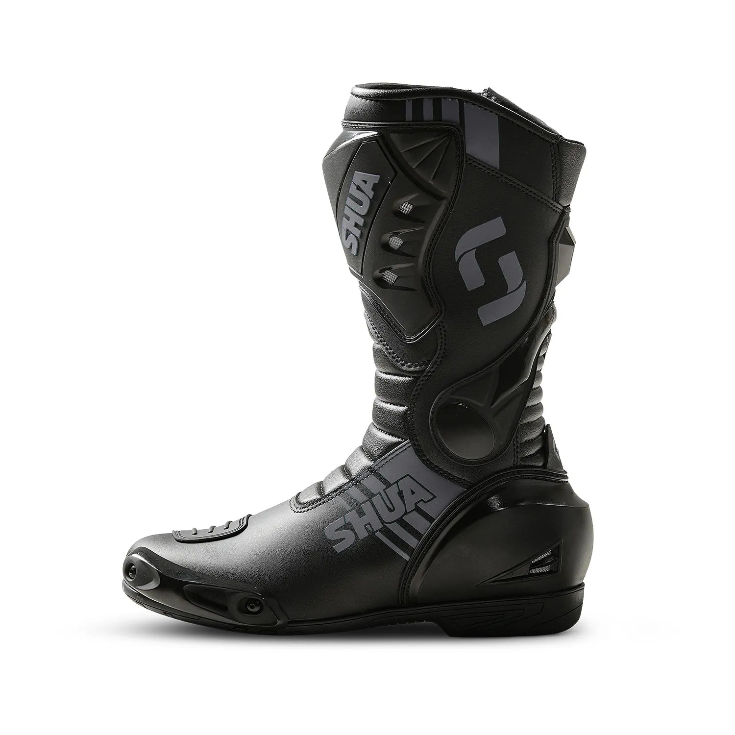SHUA SUPER TECH STIVALI DI MOTO CORSA UOMO NERO 