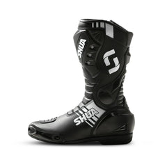 SHUA SUPER TECH CORSA STIVALI DI MOTO UOMO NERO BIANCO 