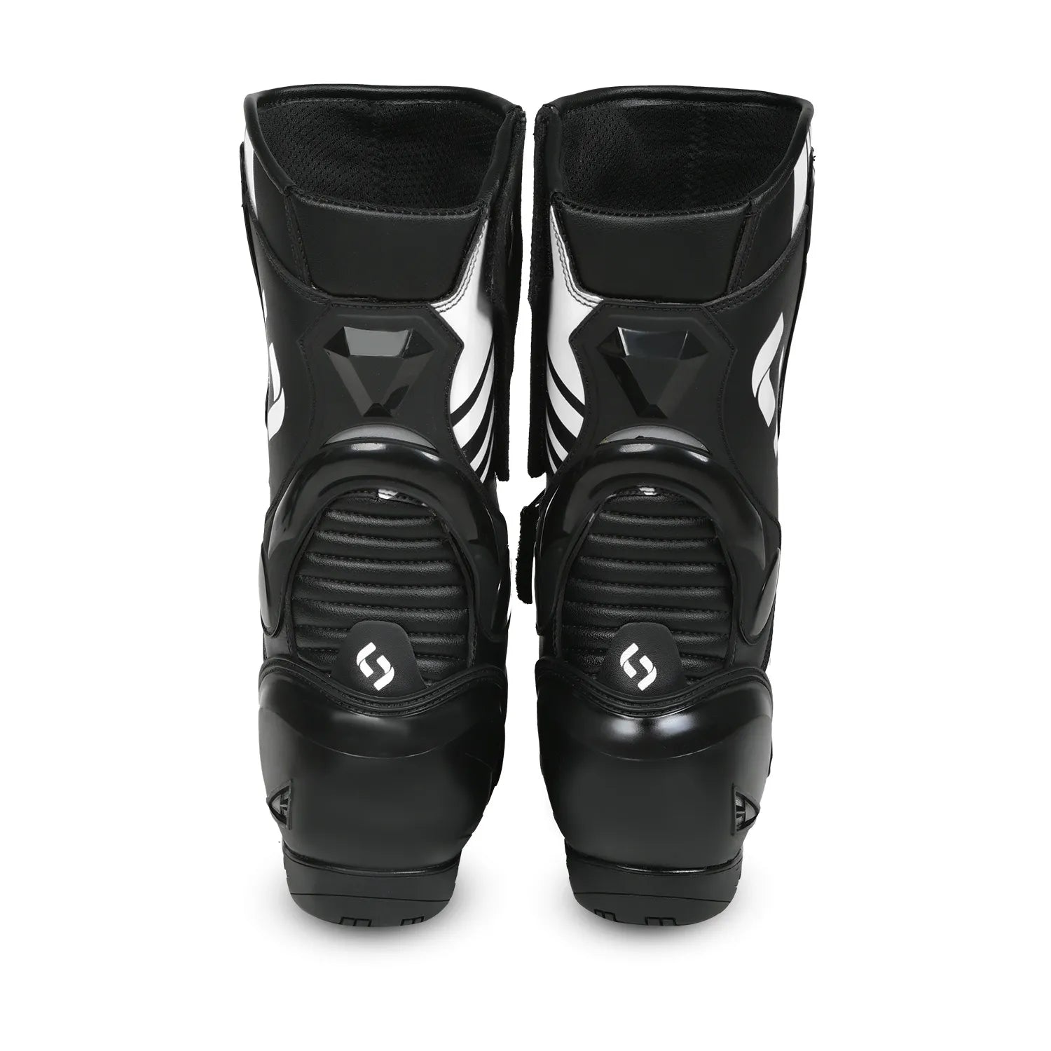 SHUA SUPER TECH CORSA STIVALI DI MOTO UOMO NERO BIANCO 
