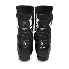 SHUA SUPER TECH CORSA STIVALI DI MOTO UOMO NERO BIANCO 