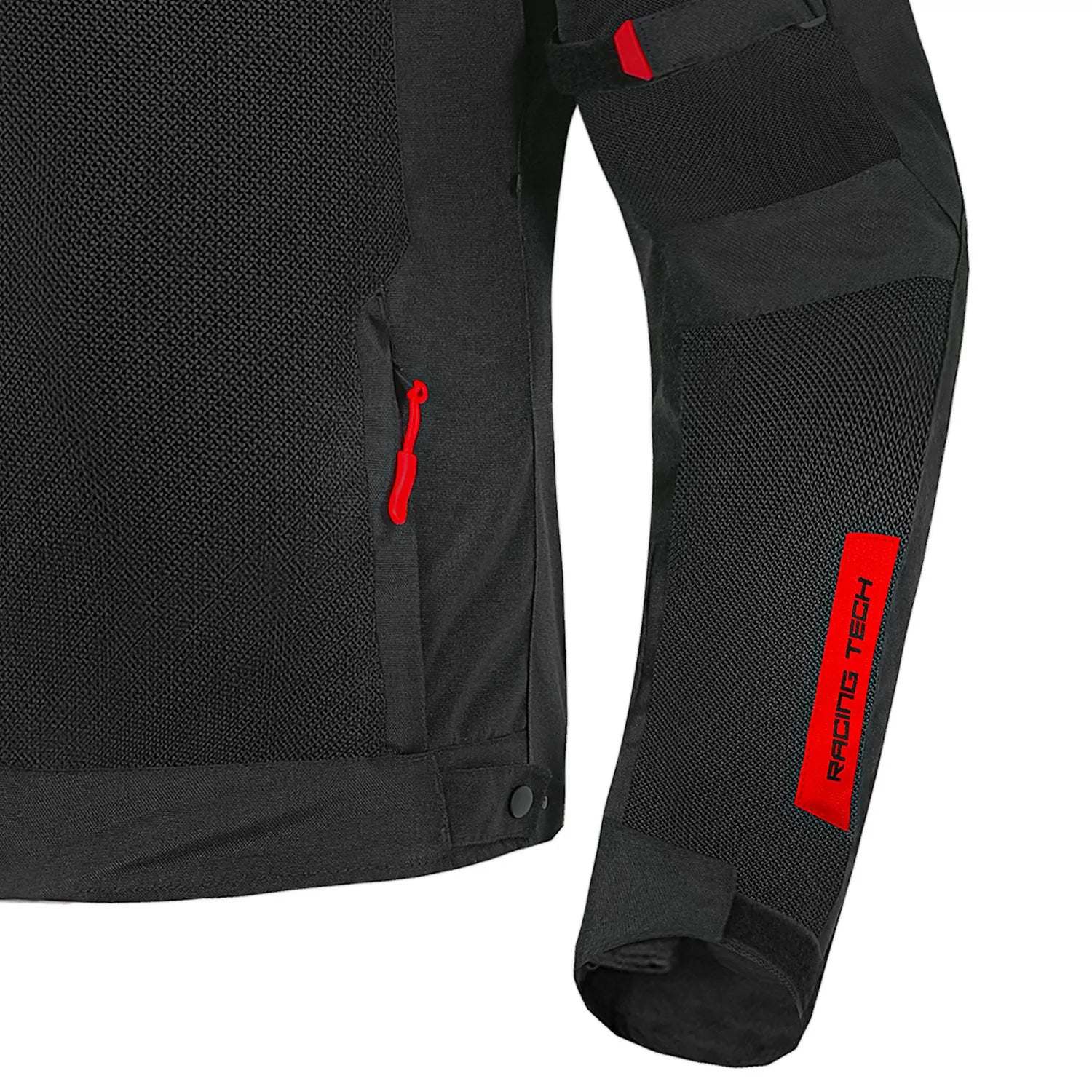 SHUA GRAVITY MESH 2.0 CHAQUETA DE MOTO HOMBRE NEGRO ROJO 