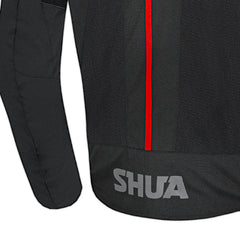 SHUA GRAVITY MESH 2.0 CHAQUETA DE MOTO HOMBRE NEGRO ROJO 