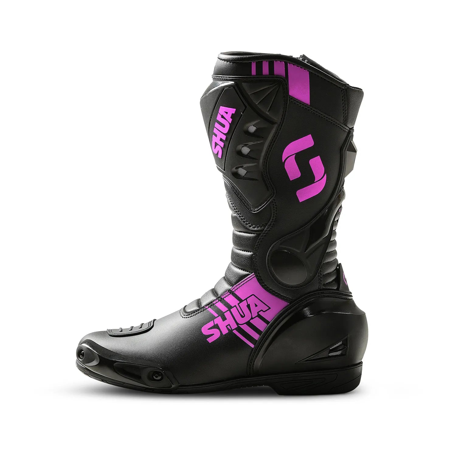 SHUA SUPER TECH STIVALI DI MOTO CORSA DONNA NERO ROSA 