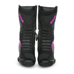 SHUA SUPER TECH STIVALI DI MOTO CORSA DONNA NERO ROSA 