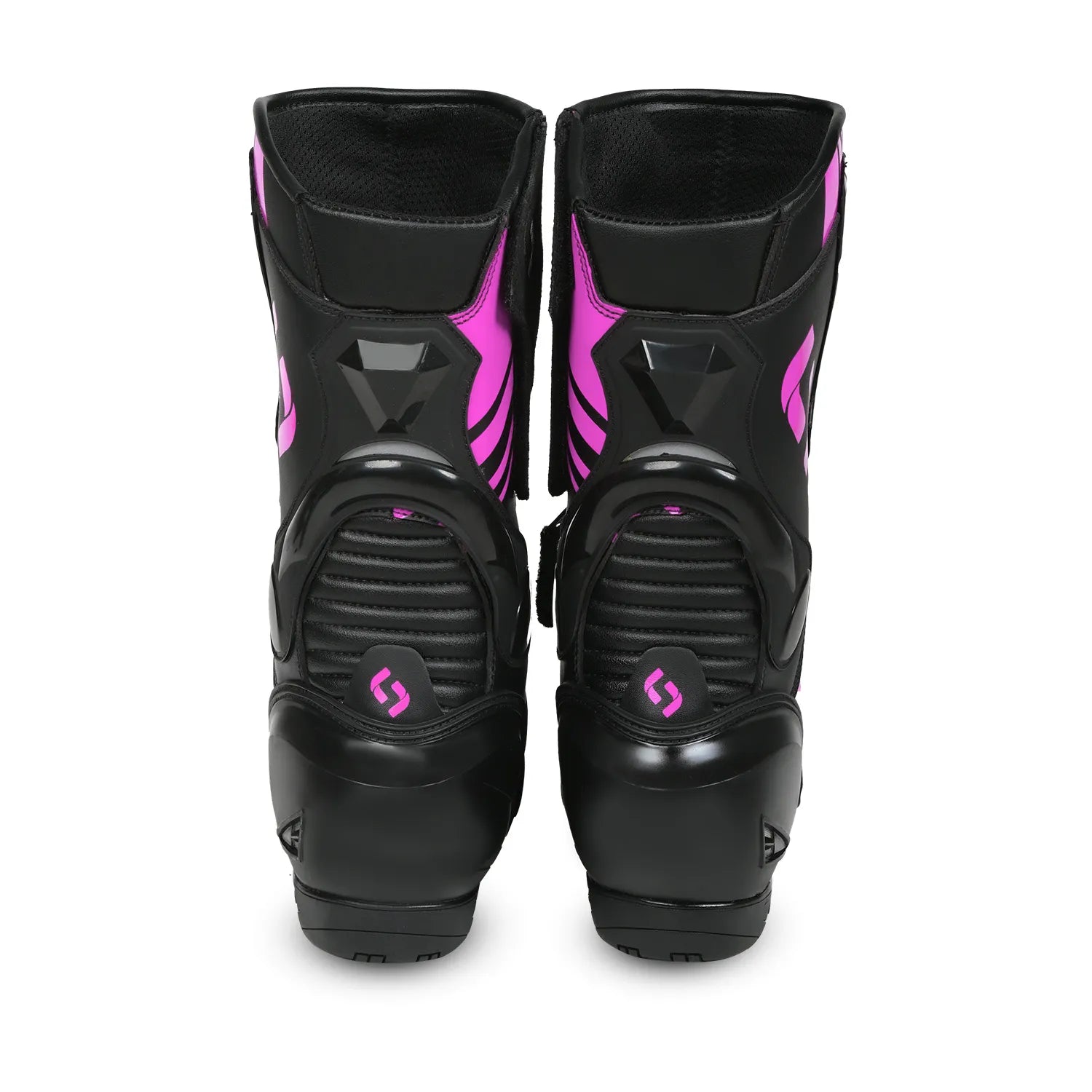 SHUA SUPER TECH STIVALI DI MOTO CORSA DONNA NERO ROSA 