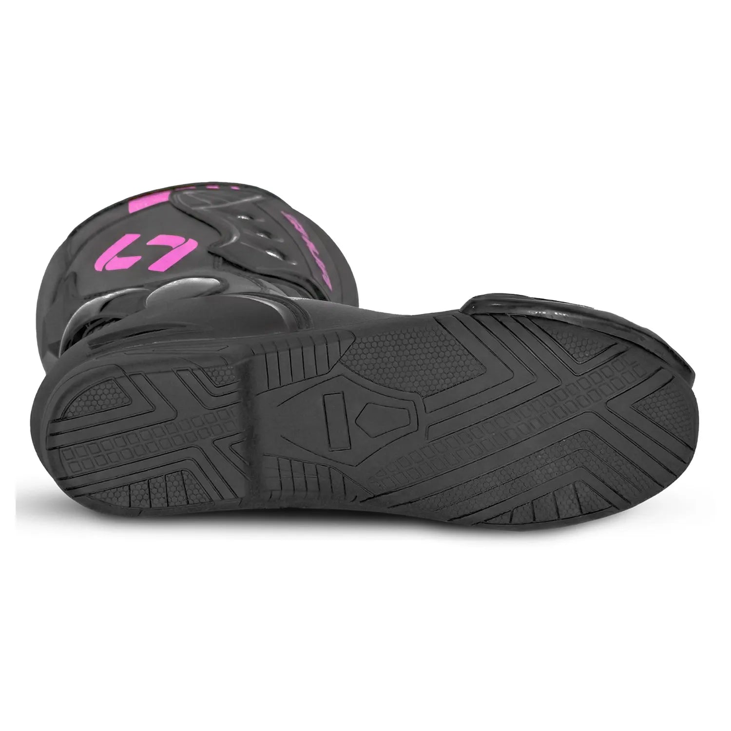 SHUA SUPER TECH STIVALI DI MOTO CORSA DONNA NERO ROSA 