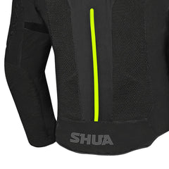 SHUA GRAVITY MESH 2.0 GIACCA DI MOTO UOMO NERO GIALLO FLOU 