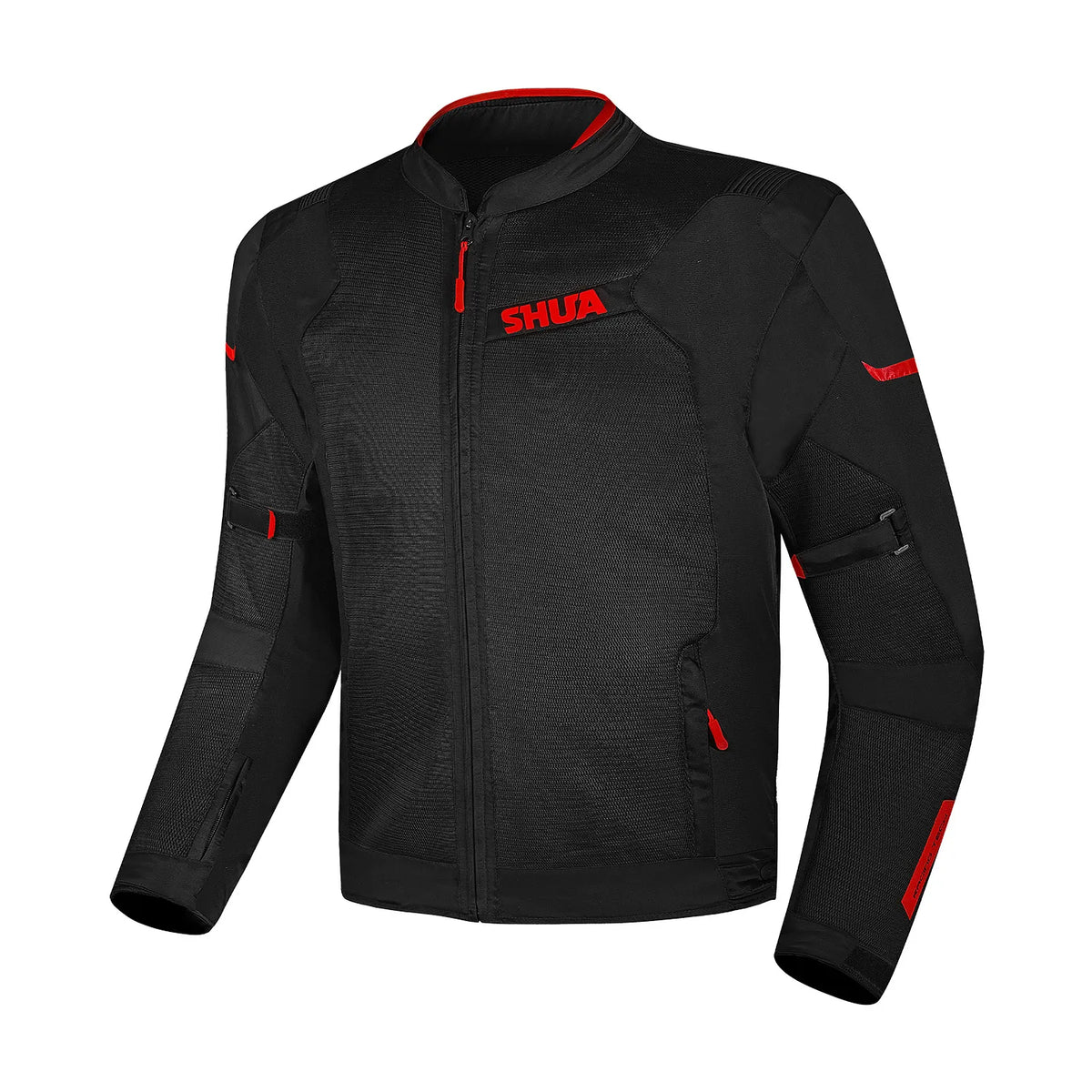 SHUA GRAVITY MESH 2.0 GIACCA DI MOTO UOMO NERO ROSSO 