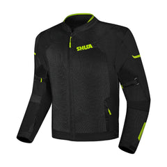 SHUA GRAVITY MESH 2.0 GIACCA DI MOTO UOMO NERO GIALLO FLOU 