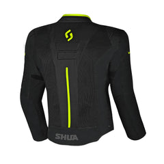 SHUA GRAVITY MESH 2.0 GIACCA DI MOTO UOMO NERO GIALLO FLOU 