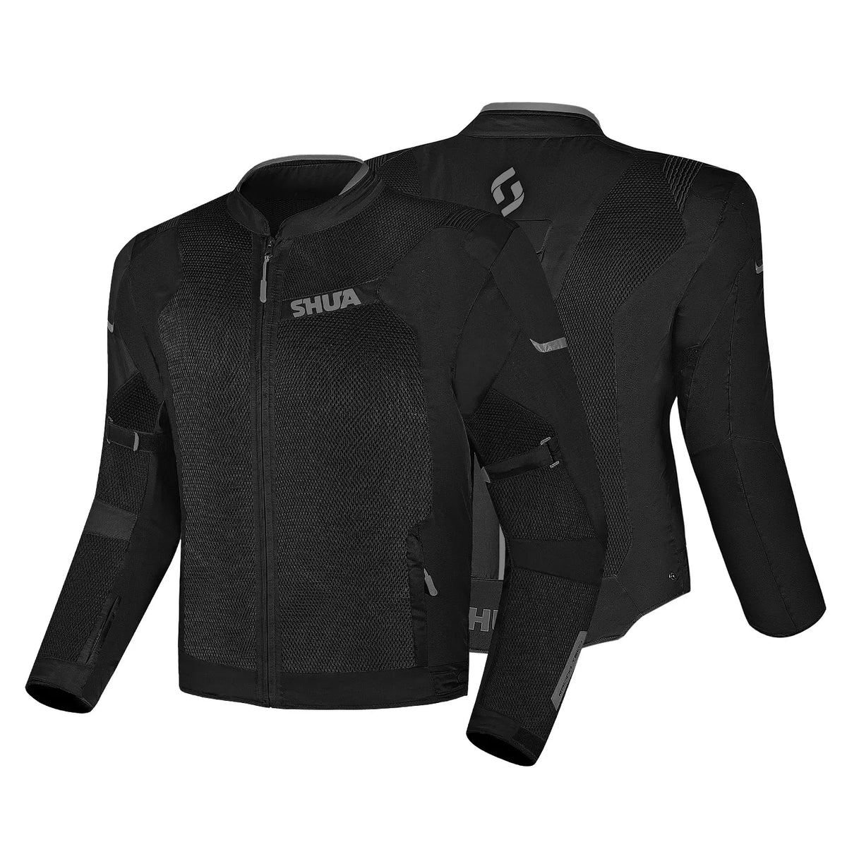 SHUA GRAVITY MESH 2.0 GIACCA DI MOTO UOMO NERO GRIGIO 