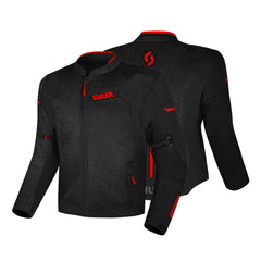 SHUA GRAVITY MESH 2.0 GIACCA DI MOTO UOMO NERO ROSSO 