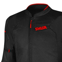 SHUA GRAVITY MESH 2.0 GIACCA DI MOTO UOMO NERO ROSSO 