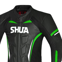 SHUA INFINTY 1 PC TUTA DI MOTO UOMO NERO VERDE 