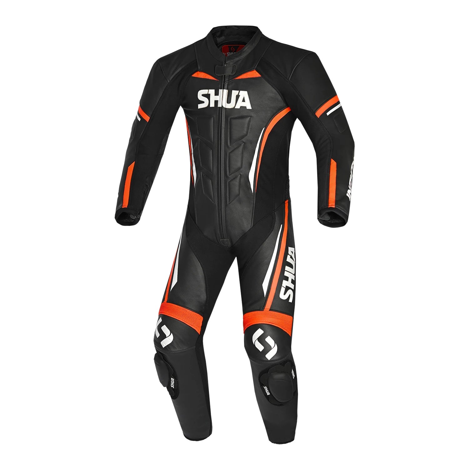 SHUA INFINTY 1 PC TUTA DI MOTO UOMO NERO ARANCIA 