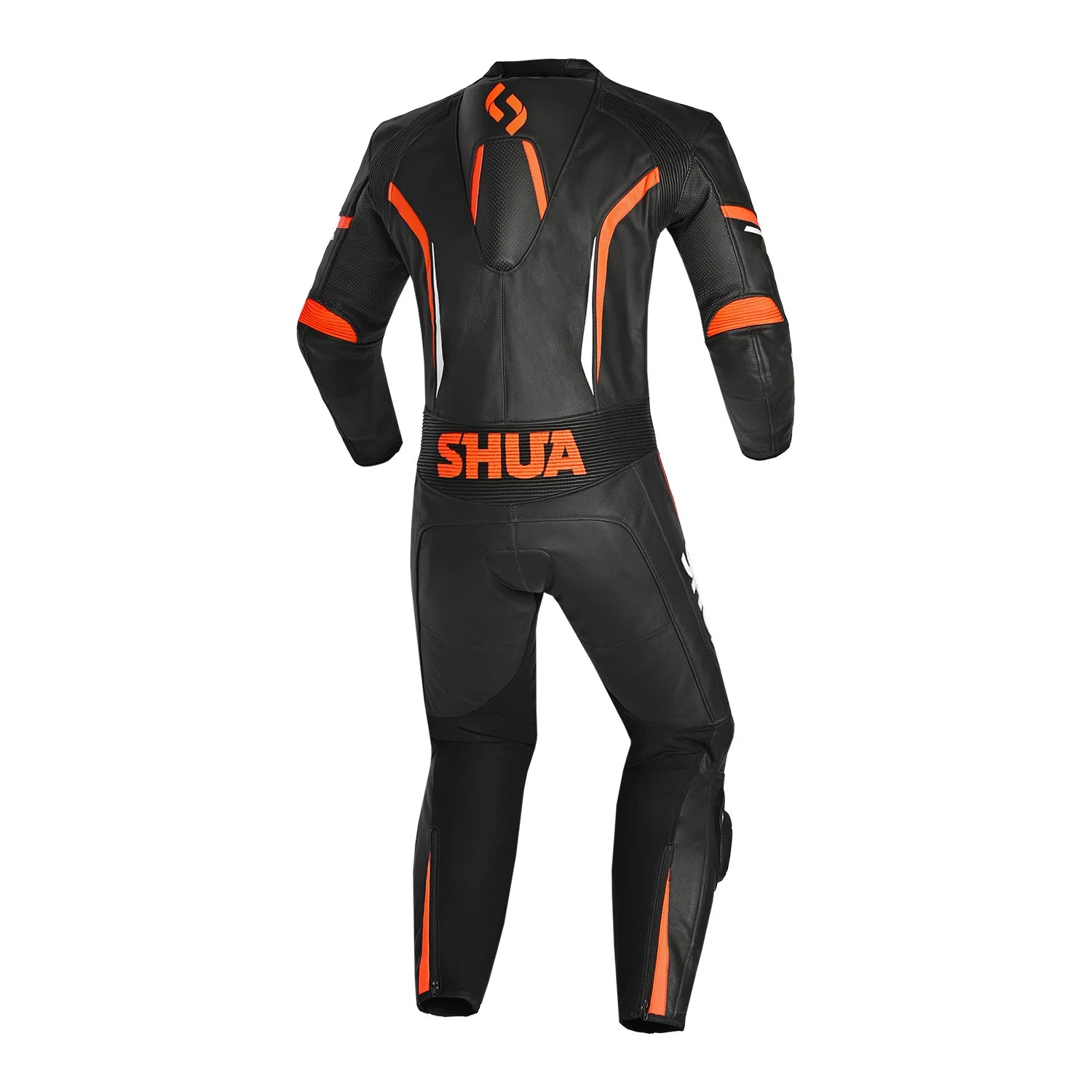 SHUA INFINTY 1 PC TUTA DI MOTO UOMO NERO ARANCIA 