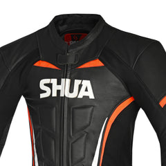 SHUA INFINTY 1 PC TUTA DI MOTO UOMO NERO ARANCIA 