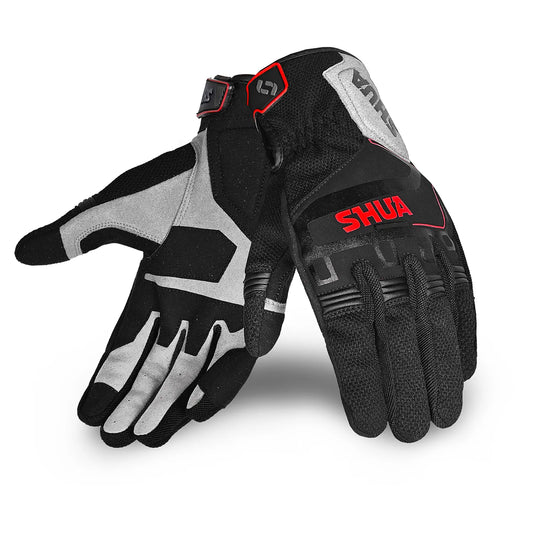 SHUA SEA BREEZE GUANTI DI MOTO UOMO NERO GRIGIO ROSSO – Yamoto.it