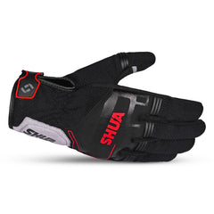 SHUA SEA BREEZE GUANTI DI MOTO UOMO NERO GRIGIO ROSSO 