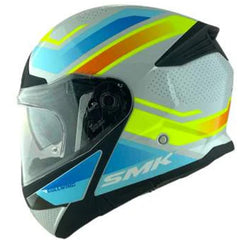 Casco Moto Modulare-Smk - Gullwing Super Tour Grigio Blu Giallo (Gl654) - Yamoto.it