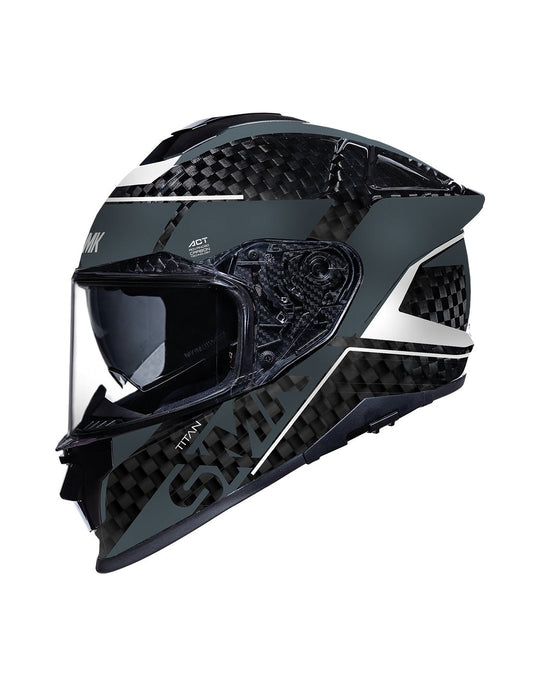 Smk - Titan Carbon Nero Decorato Lucido (Gl261) 