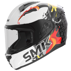 SMK Caschi de Moto Bionic Youth Splash bambini Nero Gaillo 