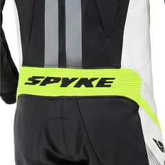 SPYKE ESTORIL 1PC TUTA DI MOTO NERO BIANCO GIALLO FLUO 
