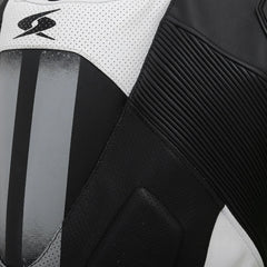 SPYKE ESTORIL 1PC TUTA DI MOTO NERO BIANCO GIALLO FLUO 