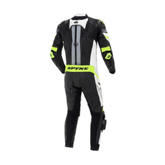 SPYKE ESTORIL 1PC TUTA DI MOTO NERO BIANCO GIALLO FLUO 
