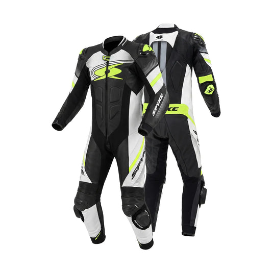 SPYKE ESTORIL 1PC TUTA DI MOTO NERO BIANCO GIALLO FLUO – Yamoto.it