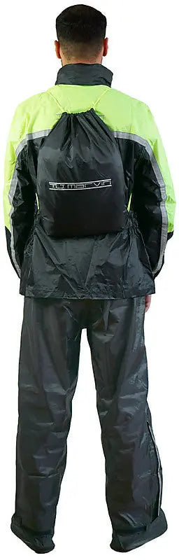 Set Antipioggia Giacca e Pantalone Tj Marvin CLASSICO E31 Nero Giallo Fluo(2pz) shoot 2 