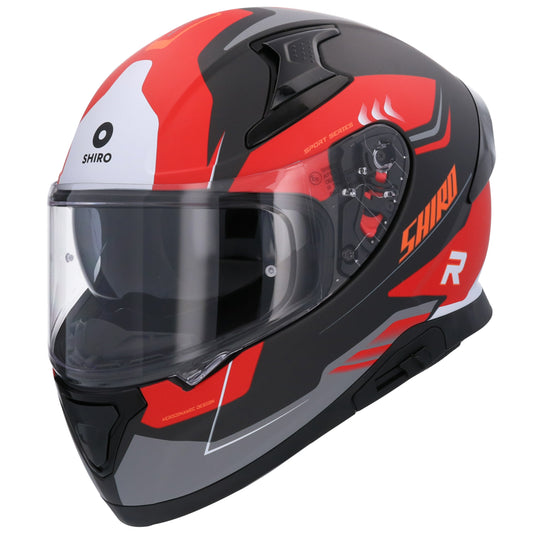 Shiro Katana Orbe integral Casco  rosso opaco - Yamoto.it