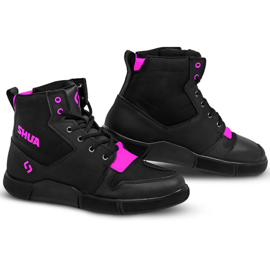 SHUA ODDIN STIVALI URBANI MOTO DONNA NERO FUCSIA – Yamoto.it