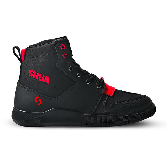 SHUA ODDIN STIVALI URBANI MOTO UOMO NERO ROSSO – Yamoto.it