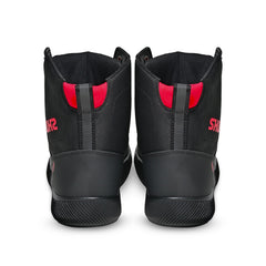 SHUA ODDIN STIVALI URBANI MOTO UOMO NERO ROSSO 