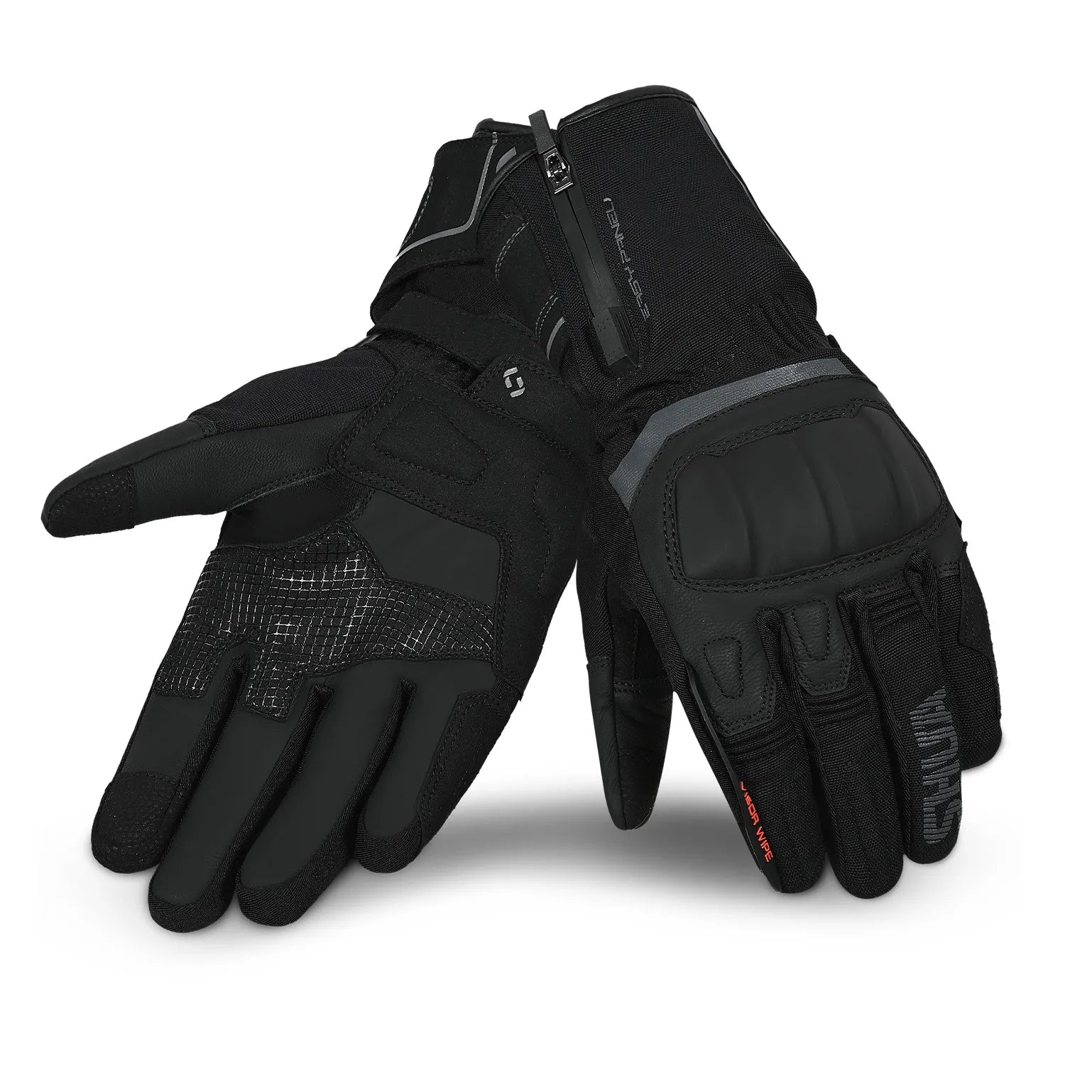 SHUA THERMAL THAW GUANTI DI MOTO UOMO NERO GRIGIO 