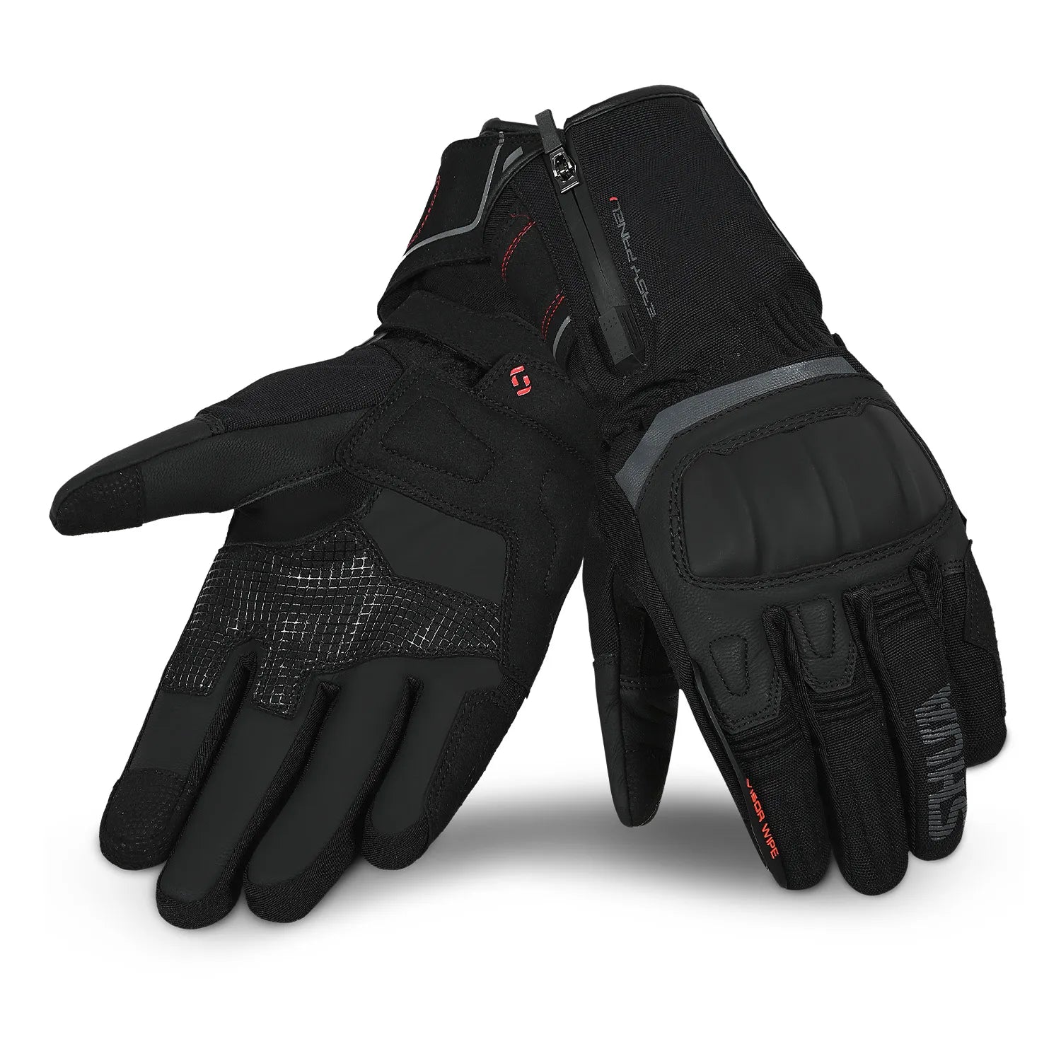 SHUA THERMAL THAW GUANTI DI MOTO UOMO NERO ROSSO 
