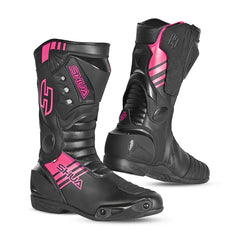 Shua  - SuperTech Stivale da moto da corsa - Nero Rosa 