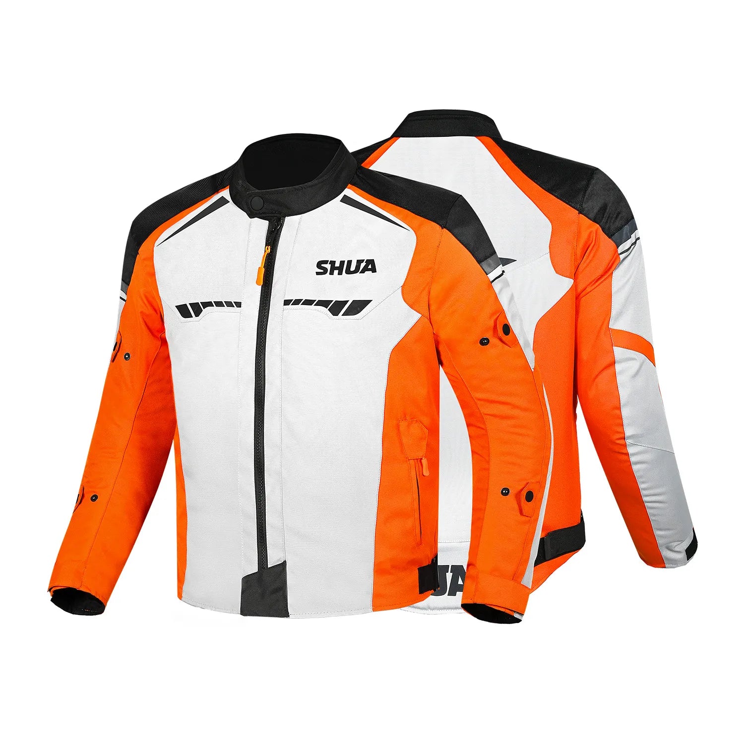 SHUA IMMORTAL IMPERMEABILE GIACCA DI MOTO GHIACCIO ARANCIONE NERO 