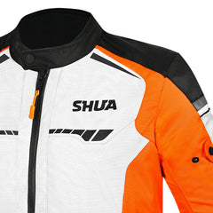 SHUA IMMORTAL IMPERMEABILE GIACCA DI MOTO GHIACCIO ARANCIONE NERO 