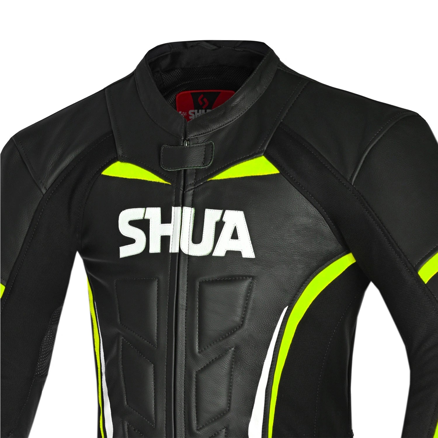 SHUA INFINTY 1 PC TUTA DI MOTO UOMO NERO GIALLO FLUO 