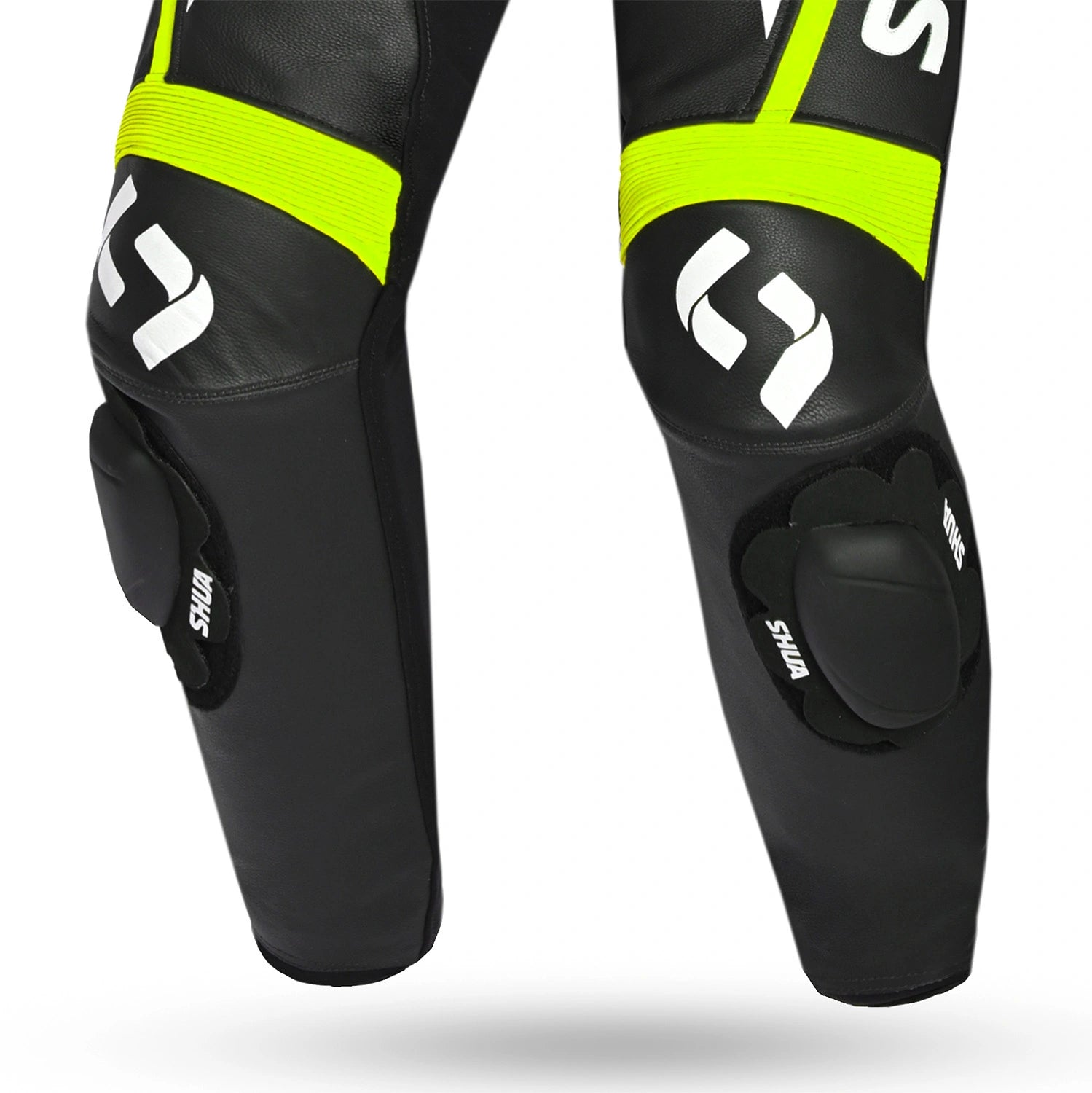 SHUA INFINTY 1 PC TUTA DI MOTO UOMO NERO GIALLO FLUO 