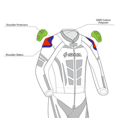 Shua Infinity Nero Giallo/Flu 1PC Tute da Moto in Pelle Uomo description 1