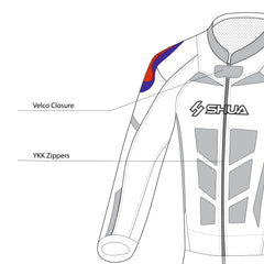 Shua Infinity Nero Rosso1PC Tute da Moto in Pelle Uomo description 2