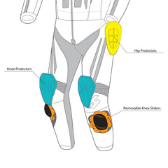 Shua Infinity Nero Giallo/Flu 1PC Tute da Moto in Pelle Uomo description 3