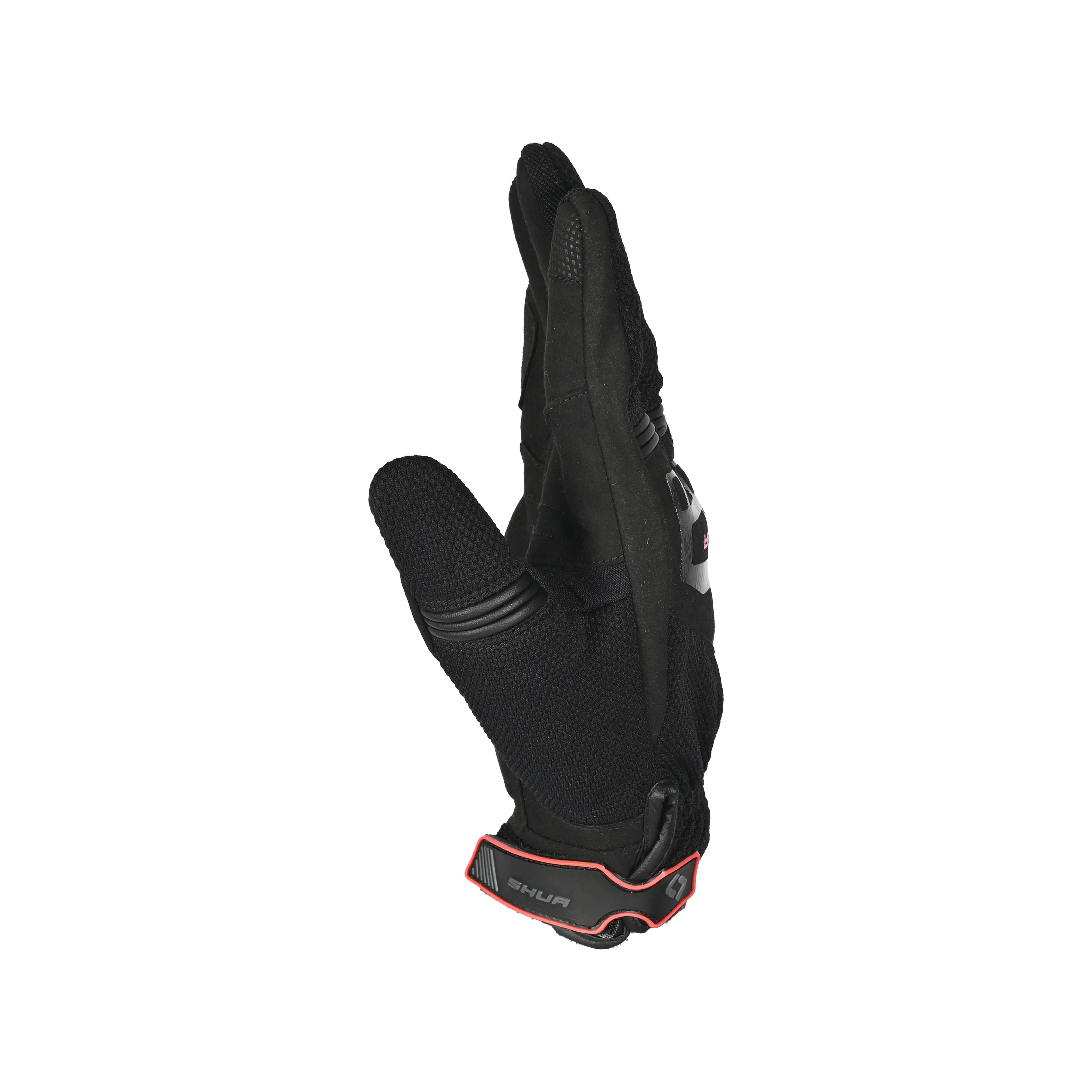 Shua - Sea Breeze Guantes Nero/Rosso 